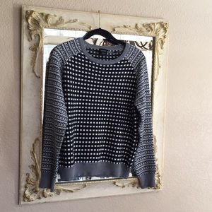 Cliche Couture sweater. Black/white/gray. Size M